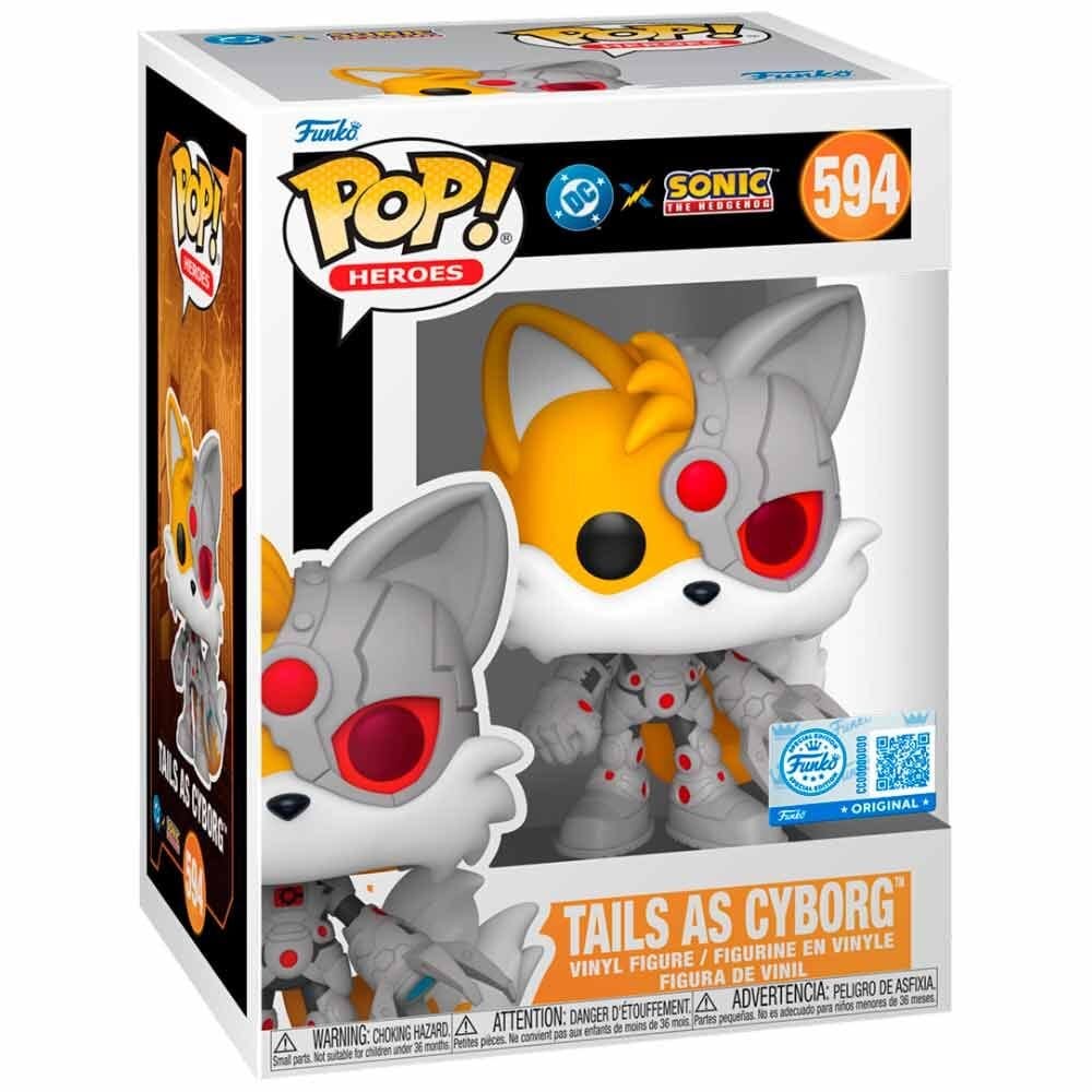 DC x Sonic the Hedgehog POP! Heroes Vinyl Figur Tails as Cyborg 9 cm - Versand: 7 Tage nach Bestellung