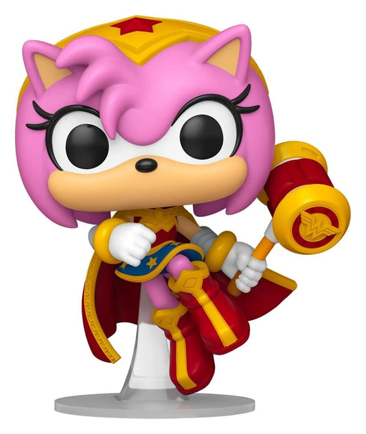 DC x Sonic the Hedgehog POP! Heroes Vinyl Figur Amy as Wonder Woman 9 cm - Versand: 7 Tage nach Bestellung
