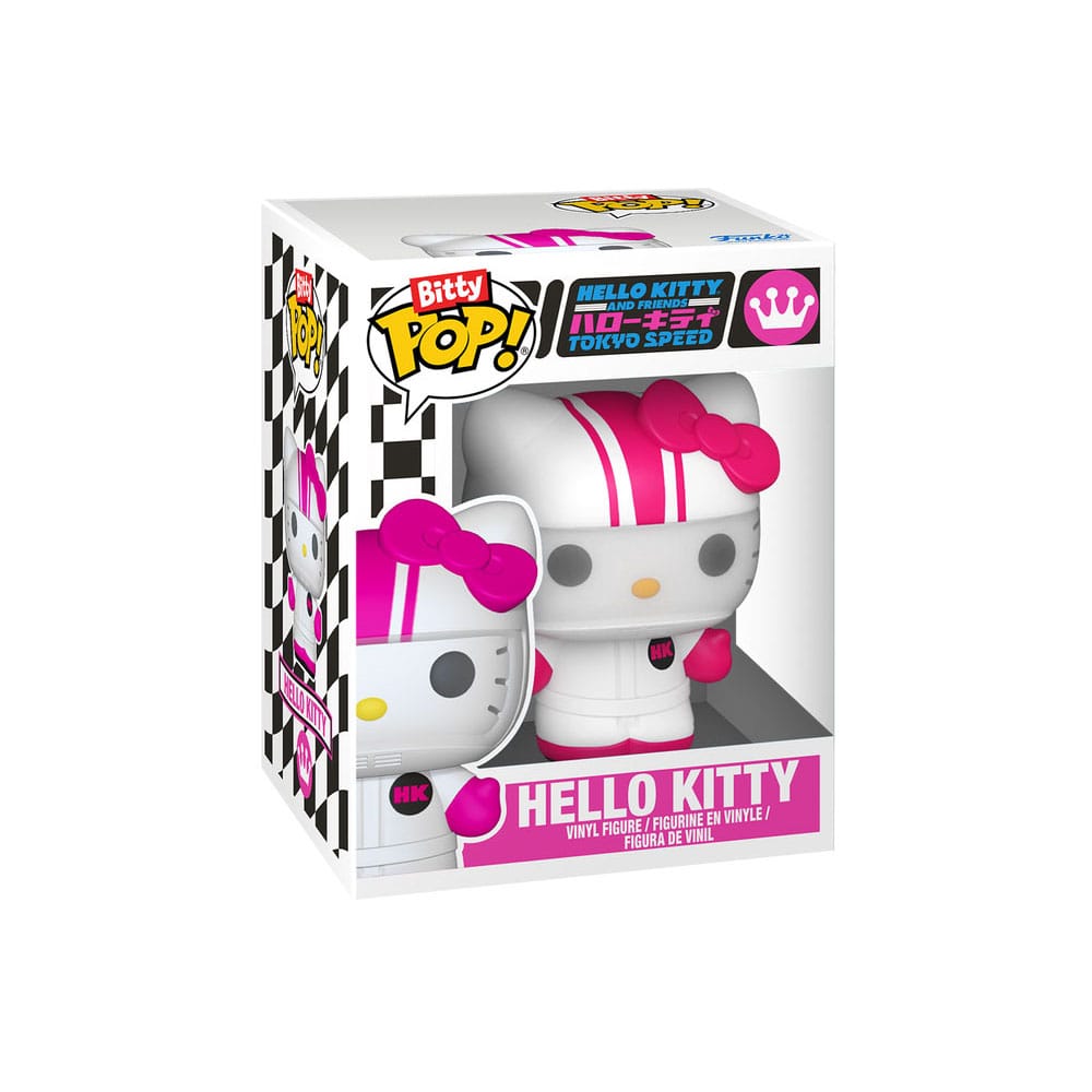 Sanrio Bitty POP! Ride Vinyl Figur Racecar w/HK 2,5 cm  - Versand: 7 Tage nach Bestellung