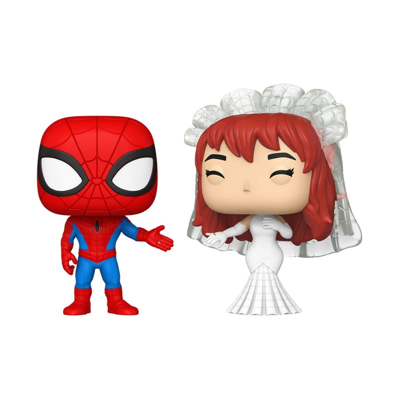 Marvel POP! Vinyl Figuren 2er-Pack Superhero Couples- SM & MJ 9 cm - Preorder - ETA: 05.01.2026
