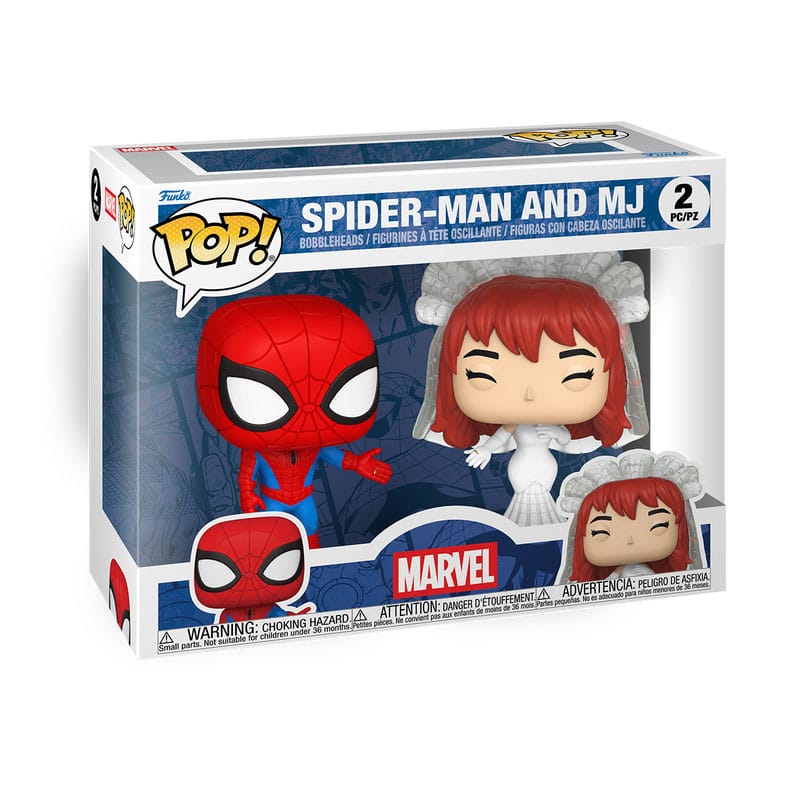 Marvel POP! Vinyl Figuren 2er-Pack Superhero Couples- SM & MJ 9 cm - Preorder - ETA: 05.01.2026
