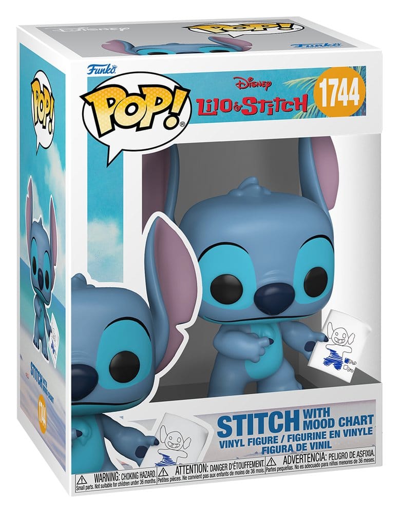 Lilo & Stitch POP! Vinyl Figur Stitch with Mood Chart w/Chase 9 cm Sortiment (6) - Preorder - ETA: 15.06.2026