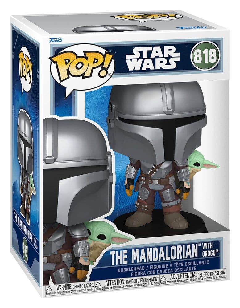Star Wars: The Mandalorian and Grogu POP! Vinyl Wackelkopf-Figur The Mandalorian with Grogu 9 cm - Preorder - ETA: 30.07.2026