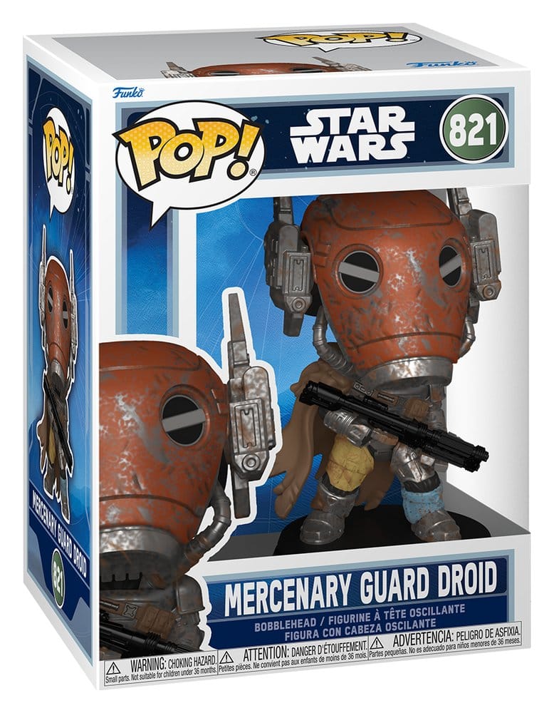 Star Wars: The Mandalorian and Grogu POP! Vinyl Wackelkopf-Figur Mercenary Guard Droid 9 cm - Versand: 7 Tage nach Bestellung