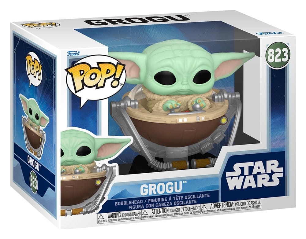 Star Wars: The Mandalorian and Grogu POP! Vinyl Wackelkopf-Figur Grogu in Pram 9 cm - Versand: 7 Tage nach Bestellung