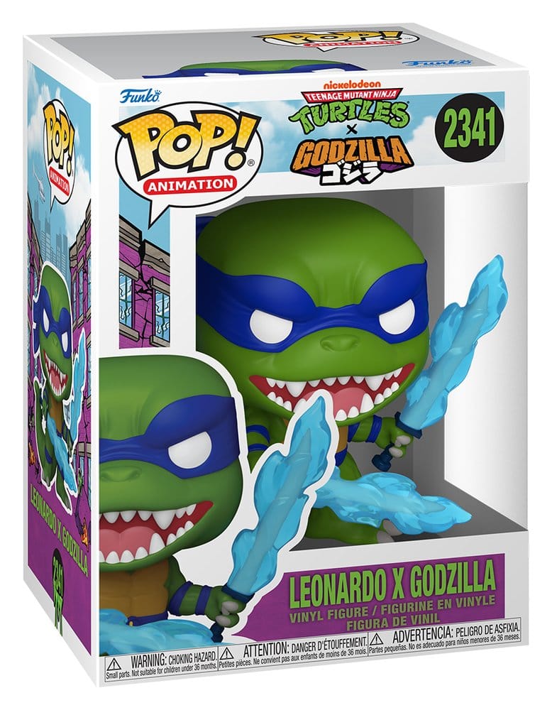 Godzilla x Turtles POP! Animation Vinyl Figur Leonardo X Godzilla 9 cm - Preorder - ETA: 09.07.2026