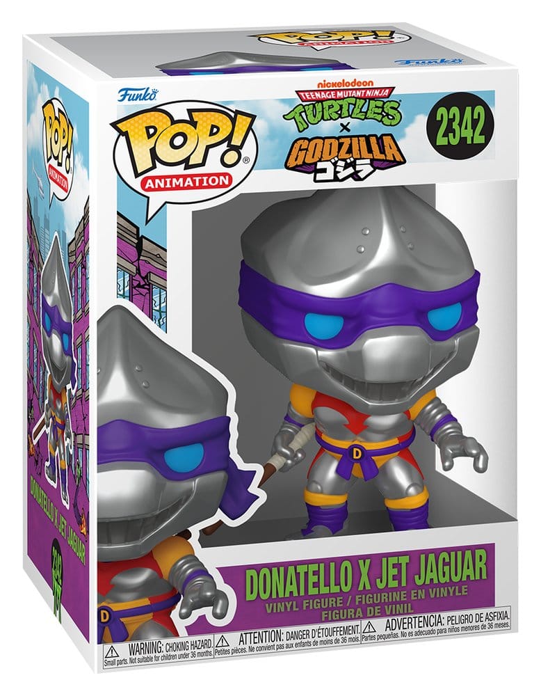 Teenage Mutant Ninja Turtles x Godzilla  POP! Animation Vinyl Figur Donatello x Jet Jaguar 9 cm - Versand: 7 Tage nach Bestellung