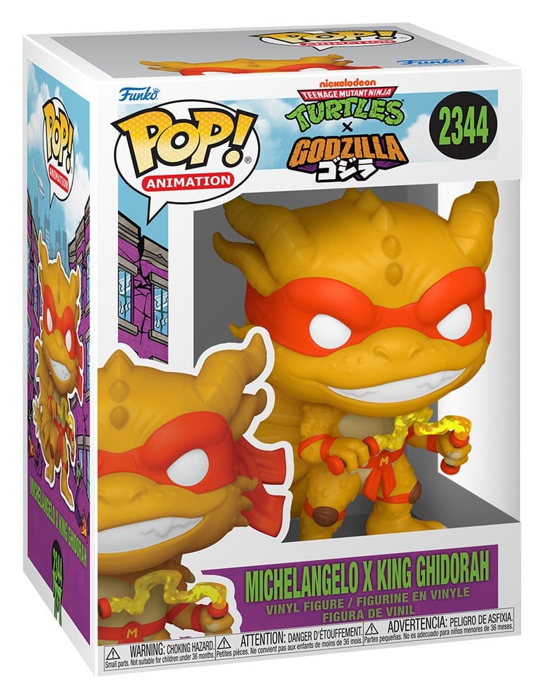 Godzilla x Turtles POP! Animation Vinyl Figur Michelangelo X Ghidorah 9 cm - Preorder - ETA: 09.07.2026