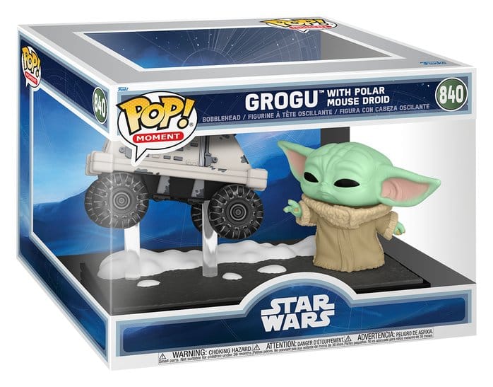 Star Wars: The Mandalorian and Grogu POP! Moment Vinyl Figuren Grogu with Polar Mouse Droid 9 cm - Versand: 7 Tage nach Bestellung