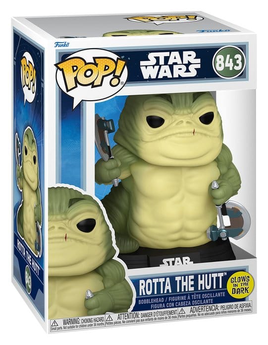Star Wars: The Mandalorian and Grogu POP! Vinyl Figur Rotta the Hutt (Glow) 9 cm - Versand: 7 Tage nach Bestellung