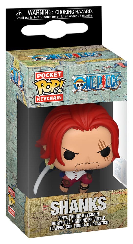 One Piece POP! Vinyl Schlüsselanhänger 4 cm Shanks Display (12) - Versand: 7 Tage nach Bestellung