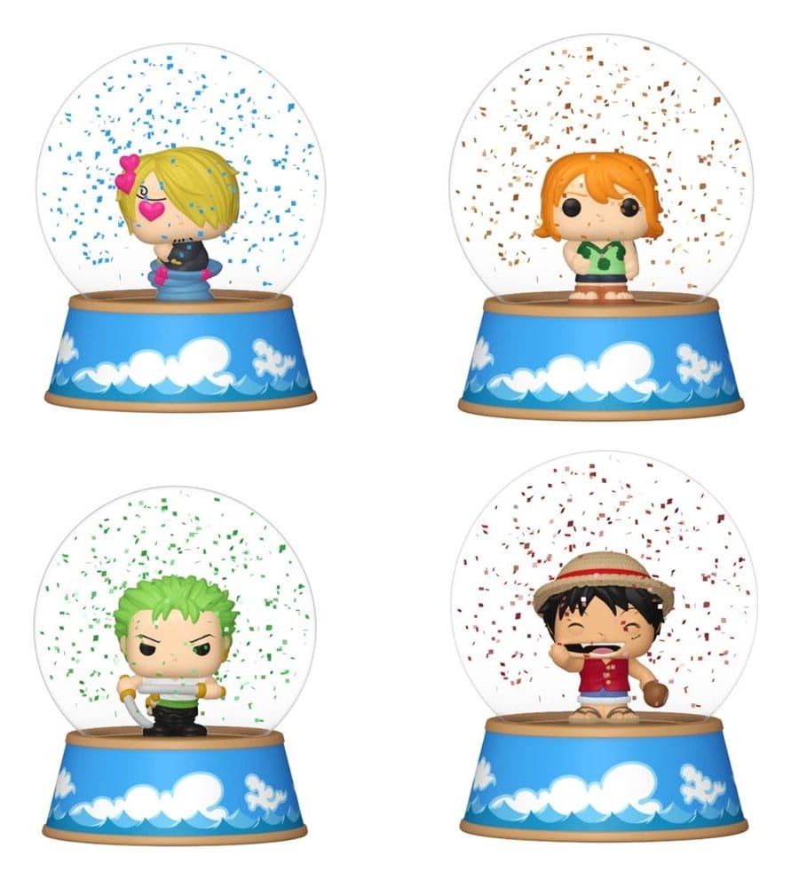 One Piece Mystery Minis Minifiguren Glitter Globes PDQ 5 cm Display (12) - Preorder - ETA: 20.07.2026