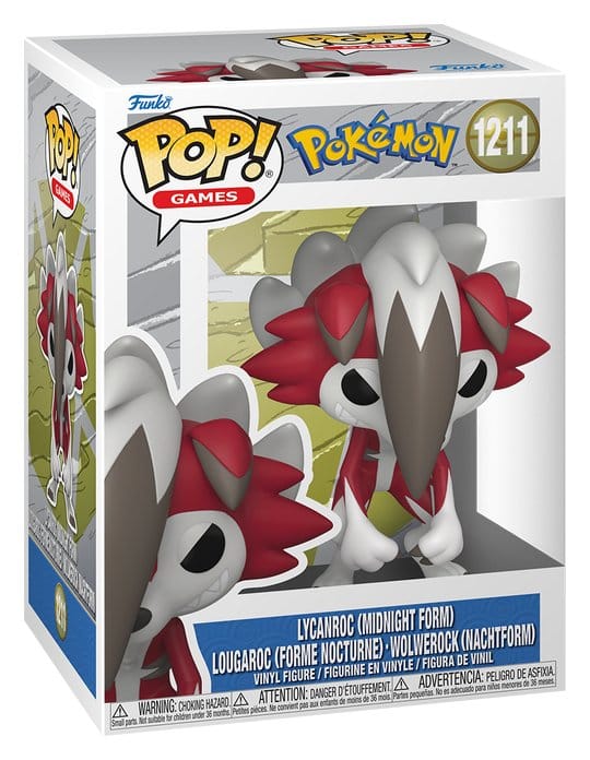 Pokémon POP! Games Vinyl Figur Lycanroc(Midnight) 9 cm - Preorder - ETA: 17.09.2026
