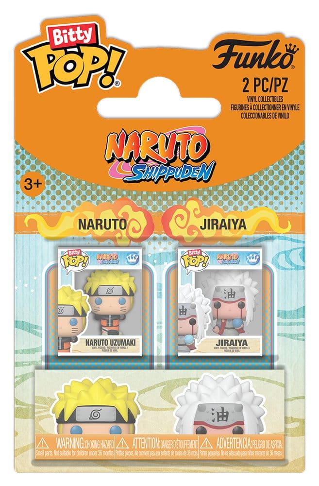 Naruto Bitty POP! Vinyl Figuren 2er-Pack Naruto & Jiraiya 2 cm - Versand: 7 Tage nach Bestellung