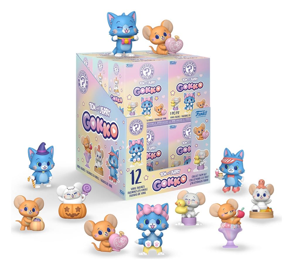 Tom & Jerry Gokko Mystery Minis Minifiguren 5 cm Display (12) - Versand: 7 Tage nach Bestellung