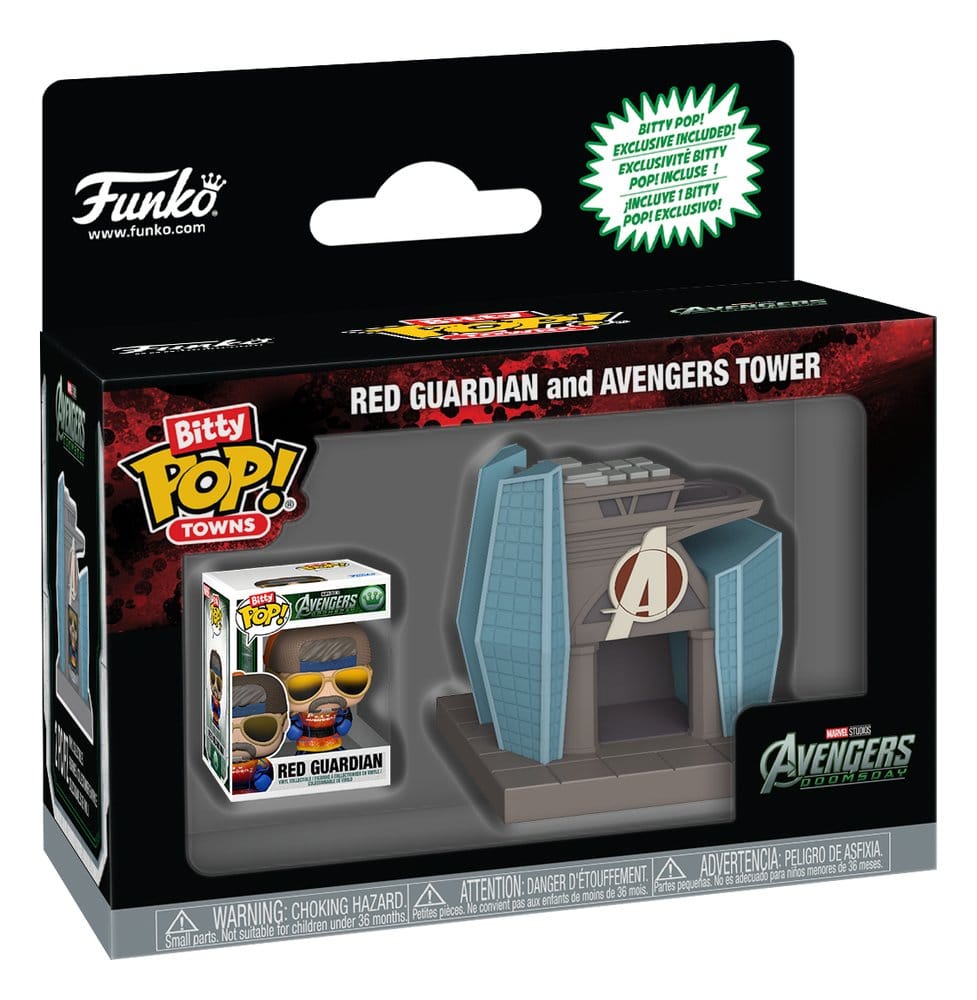 AVD Bitty POP! Towns Vinyl Figur Red Guardian and Avengers Tower  - Preorder - ETA: 25.11.2026