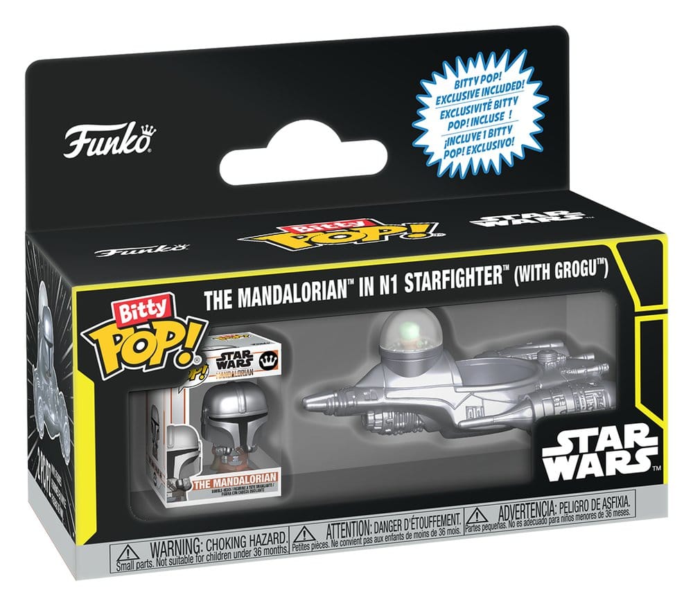 Star Wars Bitty POP! Ride Vinyl Figur N1 w/Mando 2,5 cm  - Preorder - ETA: 02.07.2026
