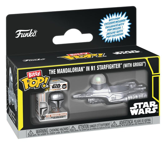 Star Wars Bitty POP! Ride Vinyl Figur N1 w/Mando 2,5 cm  - Preorder - ETA: 22.05.2026