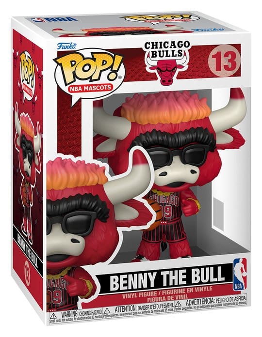 NBA POP! Basketball Vinyl Figur Mascots: Bulls- Benny The Bull 9 cm - Preorder - ETA: 25.10.2026