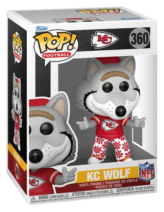 NFL POP! Vinyl Figur Mascots: Chiefs- Wolf 9 cm - Preorder - ETA: 25.12.2026