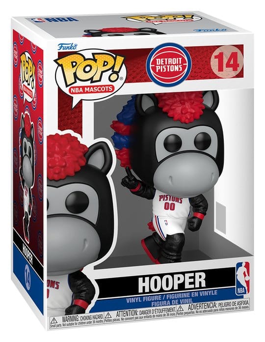 NBA POP! Basketball Vinyl Figur Mascots: Pistons- Hooper 9 cm - Preorder - ETA: 25.10.2026
