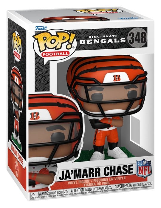 NFL POP! Vinyl Figur : Bengals- Ja'Marr Chase (clear visor) 9 cm - Preorder - ETA: 25.10.2026
