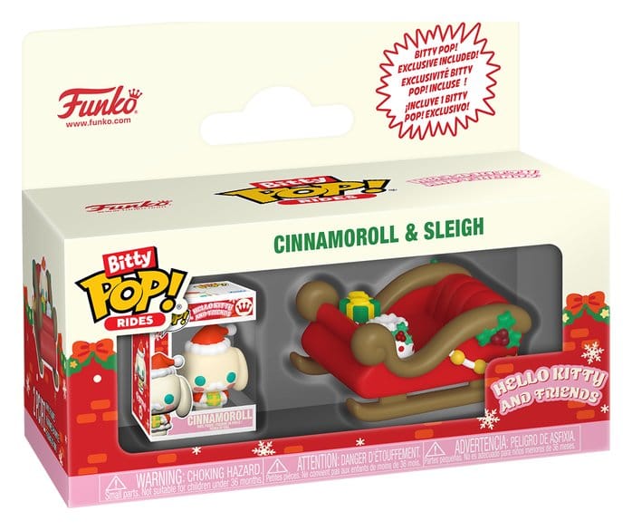 Hello Kitty Bitty POP! Rides Vinyl Figur Holiday- Sleigh with CMRL 2 cm - Preorder - ETA: 25.08.2026