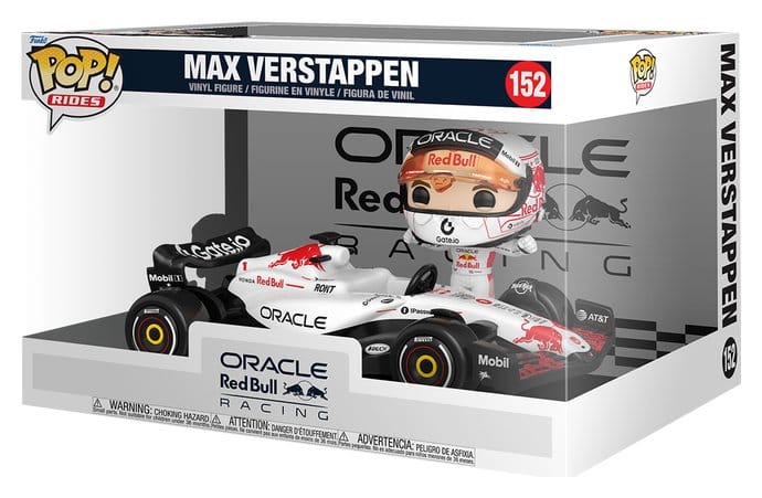 Formula One POP! Rides Super Deluxe Vinyl Figur Verstappen (White) 15 cm - Preorder - ETA: 01.10.2026