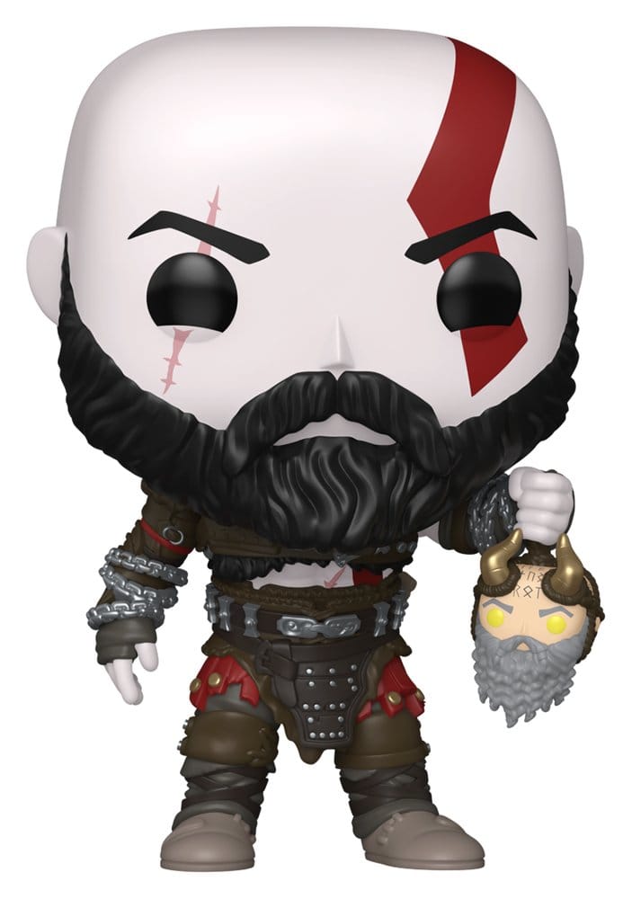 God of War Ragnarök POP! Games Vinyl Figur Kratos w/Mimir's Head 9 cm  - Preorder - ETA: 20.11.2026