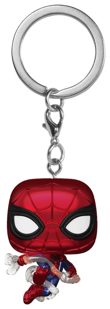 Spider-Man: Brand New Day Pocket POP! Vinyl Schlüsselanhänger 4 cm Spider-Man (Metallic) Display (12) - Preorder - ETA: 30.08.2026