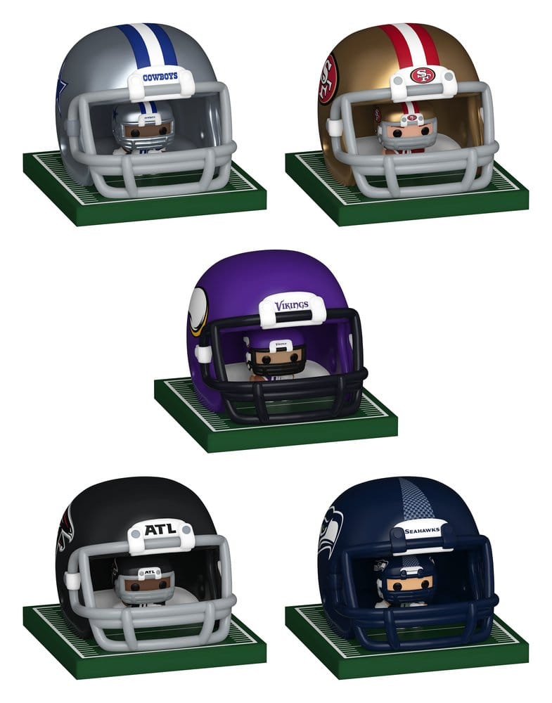 NFL Bitty POP! Helmets Vinyl Figuren NFC Series 1 Sortiment (12) - Preorder - ETA: 25.07.2026