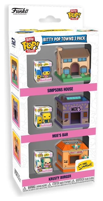 Die Simpsons Bitty POP! Towns Vinyl Figuren 3er-Pack Springfield - Preorder - ETA: 25.10.2026