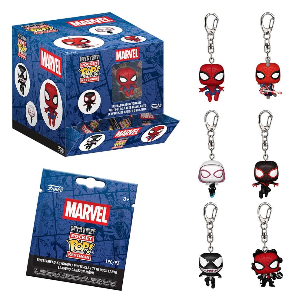 Spider-Man Pocket POP! Schlüsselanhänger Blind Box Sortiment (12) - Preorder - ETA: 28.12.2026