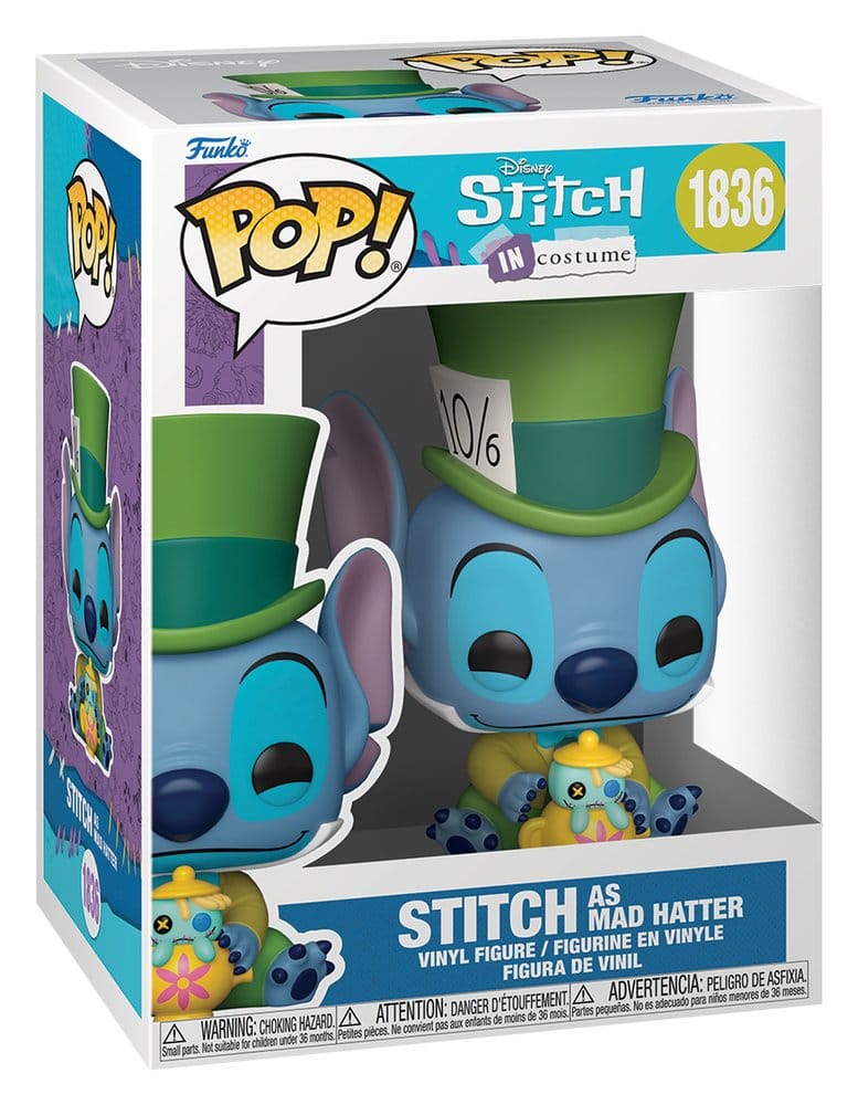 Lilo & Stitch POP! Disney Vinyl Figur Stitch as Mad Hatter 9 cm - Preorder - ETA: 02.01.2027