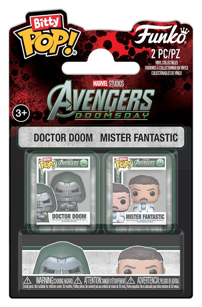 Marvel Bitty POP! Mini Figuren 2er-Pack Doctor Doom & Mister Fantastic 2 cm - Preorder - ETA: 03.01.2027