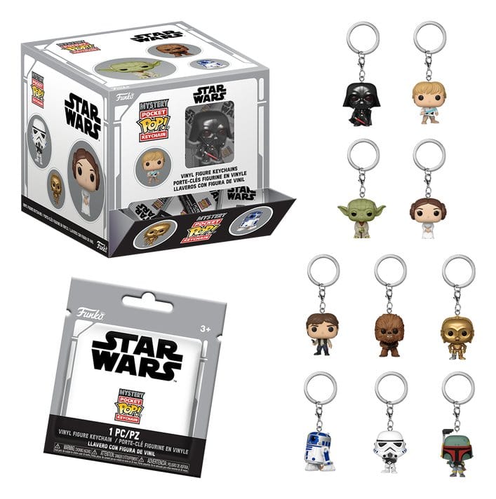 Star Wars POP! Vinyl Schlüsselanhänger 4 cm Display (12) - Preorder - ETA: 25.12.2026