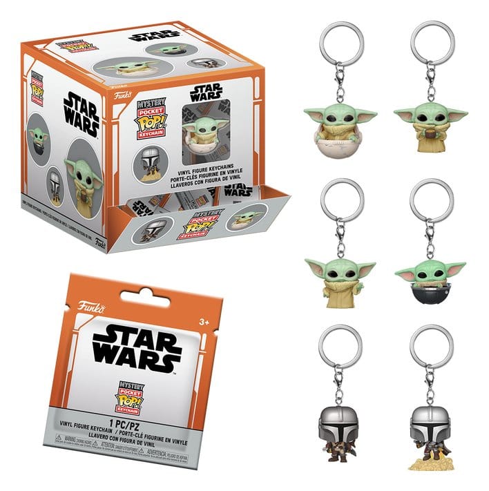 Star Wars POP! Vinyl Schlüsselanhänger The Mandalorian 4 cm Display (12) - Preorder - ETA: 25.12.2026