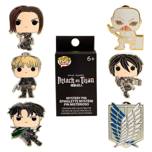 Attack on Titan Loungefly Ansteck-Pins Blind S4 Character Display (12) - Preorder - ETA: 03.01.2026