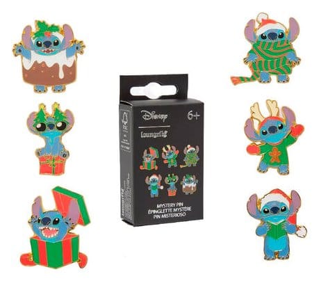 Disney by Loungefly Ansteck-Pins Blind Box Stitch Holiday Display (18) - Versand: 7 Tage nach Bestellung