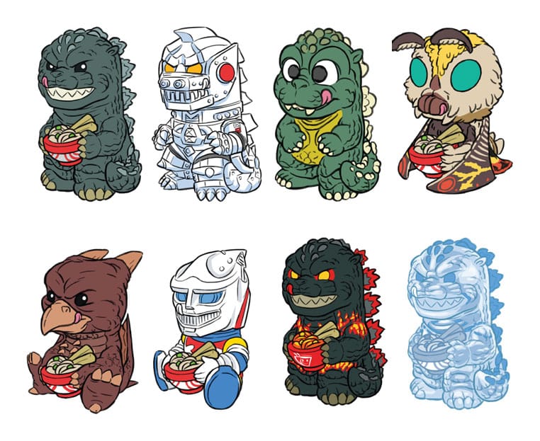 Godzilla + Rokimoto Blind Box Figuren 10 cm Display (12) - Preorder - ETA: 20.12.2025
