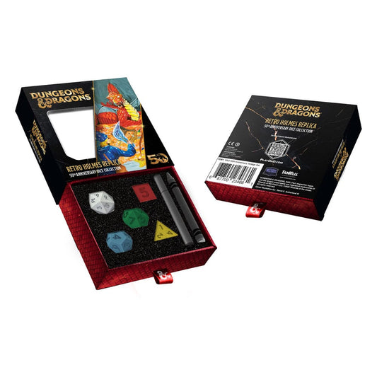 Dungeons & Dragons Würfel Set 50th Anniversary: Retro Holmes Replica - Versand: 5-7 Tage nach Bestellung