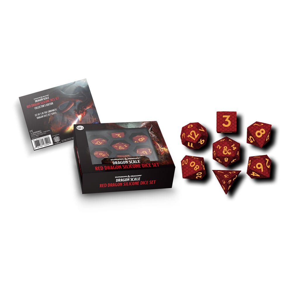 Dungeons & Dragons Premium Silicon Würfel Set Dragon Scale Red (7) - Preorder - ETA: 26.01.2026