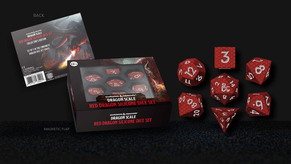 Dungeons & Dragons Premium Silicon Würfel Set Dragon Scale Red (7) - Preorder - ETA: 20.08.2026