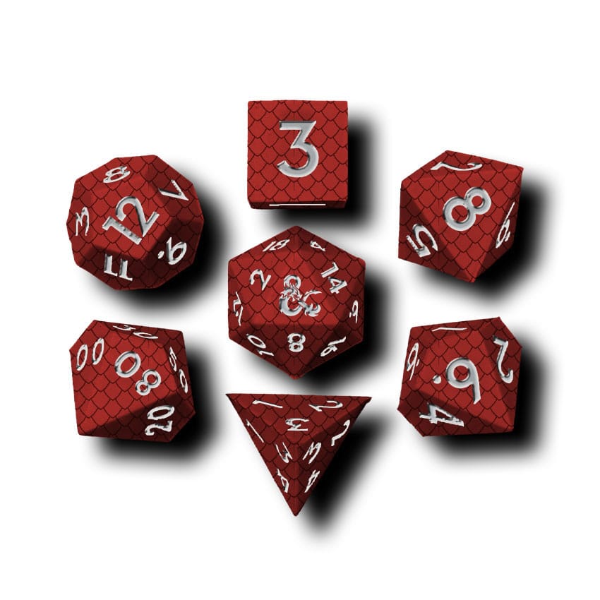 Dungeons & Dragons Premium Silicon Würfel Set Dragon Scale Red (7) - Preorder - ETA: 20.08.2026