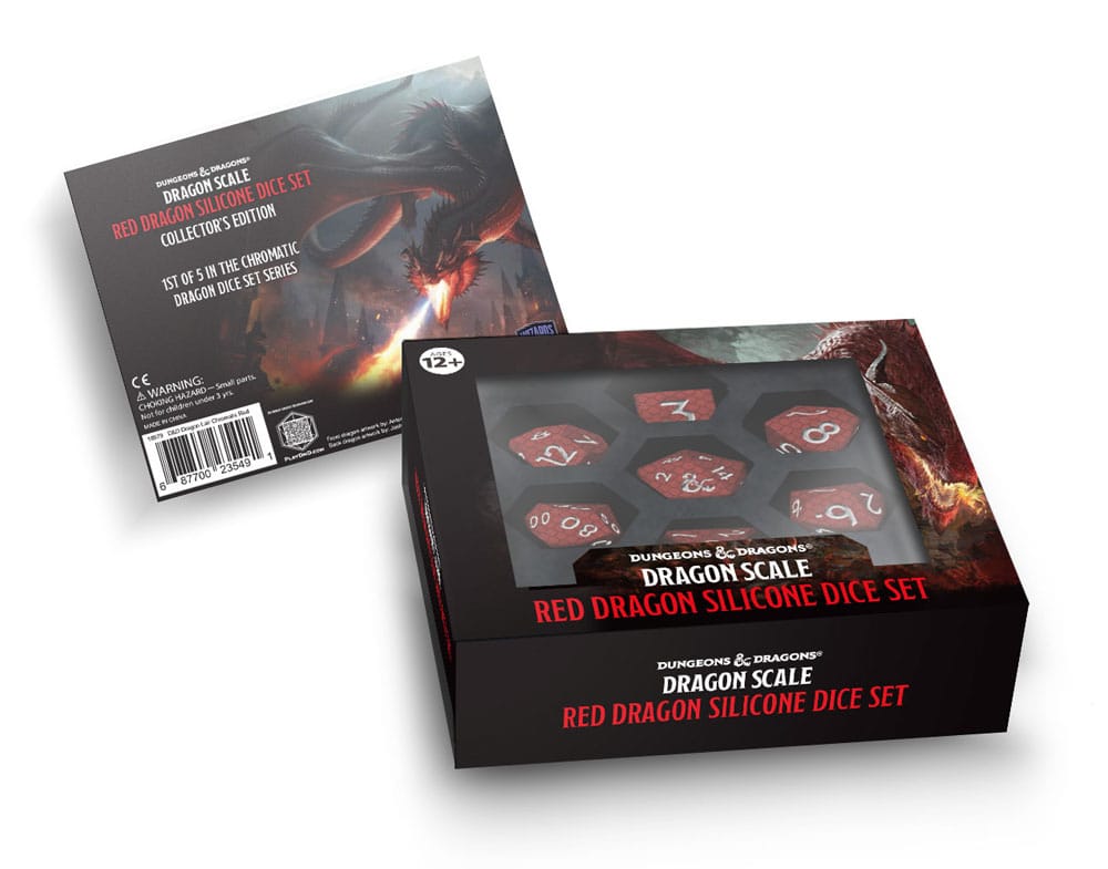 Dungeons & Dragons Premium Silicon Würfel Set Dragon Scale Red (7) - Preorder - ETA: 20.08.2026