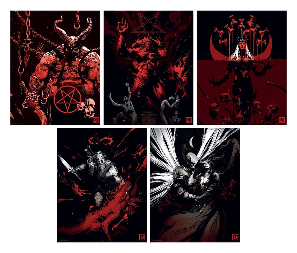 Diablo Kunstdruck Set of Five Limited Edition 36 x 28 cm - Preorder - ETA: 28.12.2026