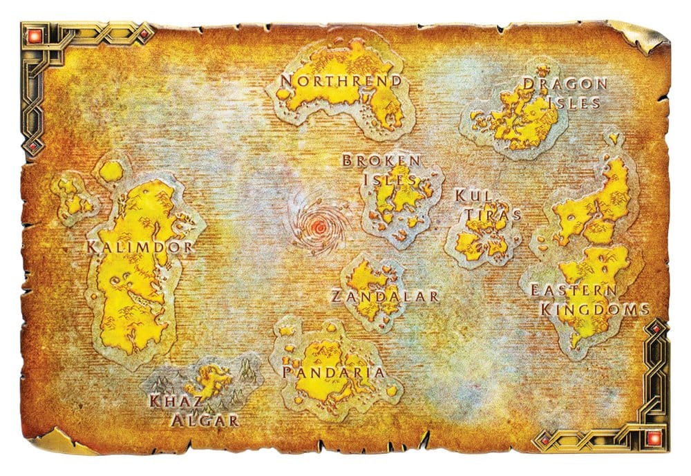 World of Warcraft Replik Metal Map of Azeroth Limited Edition 12 x 18 cm - Preorder - ETA: 25.03.2027