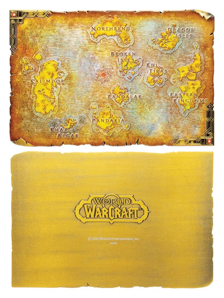 World of Warcraft Replik Metal Map of Azeroth Limited Edition 12 x 18 cm - Preorder - ETA: 25.03.2027