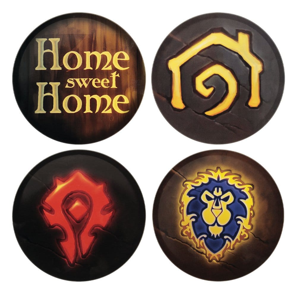 World of Warcraft Untersetzer 4er-Pack bedrucktes Metall - Preorder - ETA: 25.03.2027