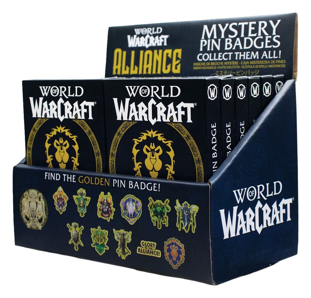 World of Warcraft Alliance Ansteck-Pins Blind Box Display (12) - Preorder - ETA: 25.01.2027
